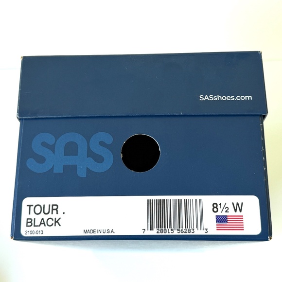 SAS Tour Black Lace Up Sneakers - Size 8.5 Wide - Excellent Condition with Box - Picture 7 of 7
